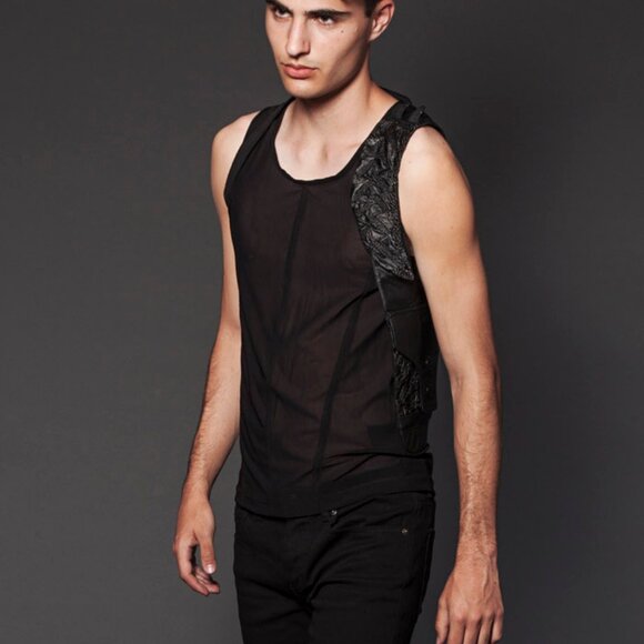 Lip Service Hybrid Cybergoth Steampunk Faux Leather Pocket OS - Picture 9 of 13